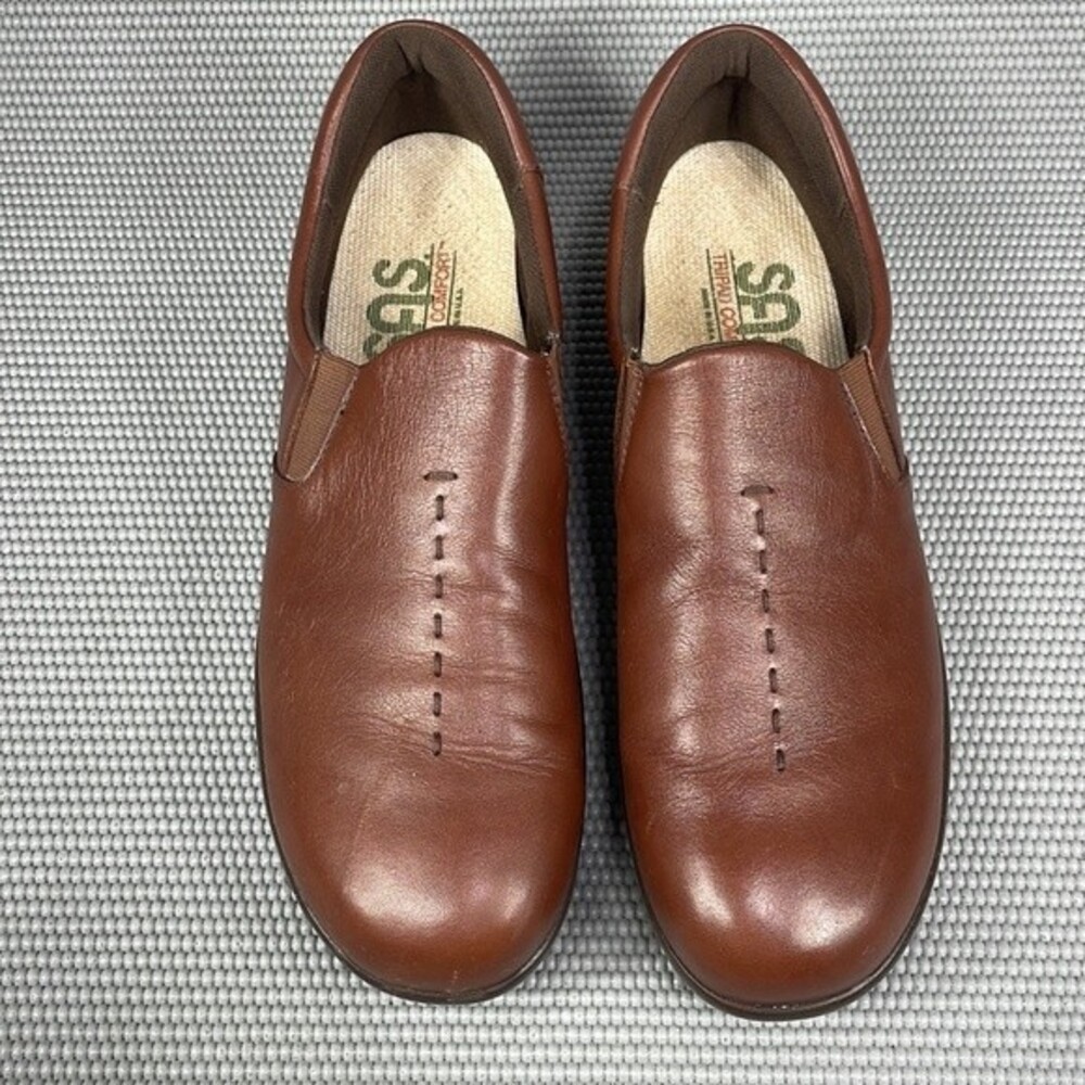 SAS Women's Leather Slip On Comfort Shoes With Tri-Pad Comfort Size 9.5S (Slim) - Picture 7 of 10